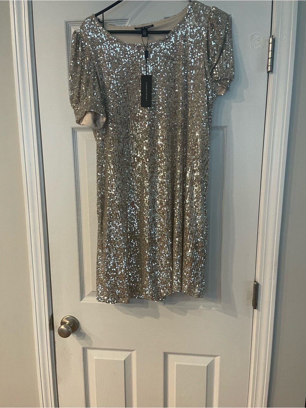 Cable & Gauge gold Sequin Mini Dress